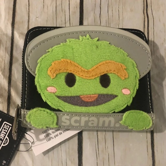 LOUNGEFLY OSCAR THE GROUCH BACKPACK WALLET SET NEW main image 10